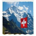 thumbnail image 3 of Ambesonne Switzerland Shower Curtain, Mannlichen Jungfrau, 69"Wx84"L, Multicolor, 3 of 3