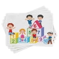 thumbnail image 1 of Ambesonne Science Place Mats Set of 4, Boys Girls Numbers, Standard Size, Multicolor, 1 of 6