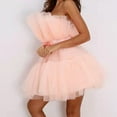 thumbnail image 3 of UPPADA Womens Tulle Dress Short Puffy Prom Dress Sleeveless Wrap Dress Fluffy Dress with Bow Tie Strapless Mesh Birthday Fairy Dresses Cocktail Party Gown Sale Items Clearance, 3 of 5