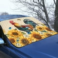 thumbnail image 3 of FORUDESIGNS Rooster Chicken Sunflower Pattern Car Windshield Snow Ice Cover Windshield Snow Ice Cover Used for Snow Protection, Rain and Sun, Winter Car Accessories Fits for Most Vehicler SUV Van, 3 of 6