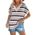 thumbnail image 2 of Womens Summer Tops Short Sleeve Shirts 2025 Fashion V Neck Outfits Clothes, 2 of 5