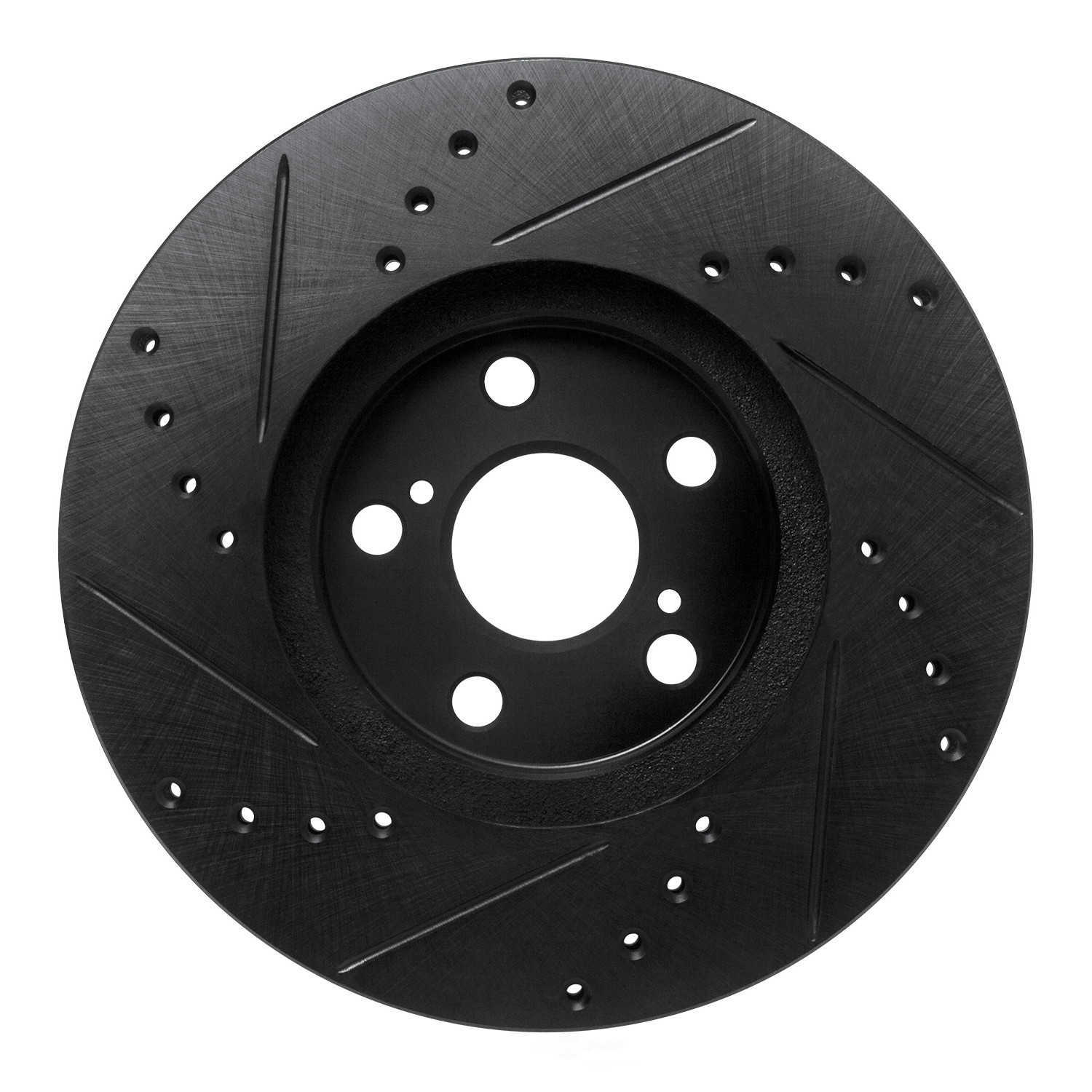 Dynamic Friction Company 633-76059R DFC Brake Rotor - Drilled And Slotted - Black