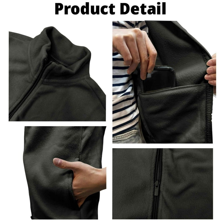 Women's Soft Zippered Full Zip Polar Fleece Vest, Charcoal Women's Soft Zippered Full Zip Polar Fleece Vest, Charcoal