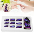 thumbnail image 2 of 24pcs Fashionable Fake Nails Detachable Bright Color False Nail Patch Full Cover Nail Art Tips05, 2 of 5