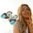 thumbnail image 2 of Vocoste 1 Pc Cute Butterfly Hair Clips Hairdo Clip for Women 4.13"x3.31"x1.38" Blue White, 2 of 3
