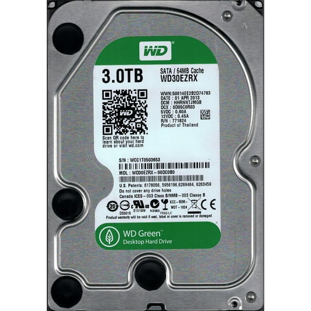 WD30EZRX-00DC0B0 DCM: HHRNNTJMGB WCC1T Western Digital 3TB