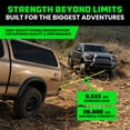 thumbnail image 2 of Rhino USA Kinetic Recovery Tow Rope Heavy Duty Offroad Snatch Strap (7/8" x 20' Green), 2 of 7