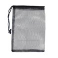 thumbnail image 1 of Nvzi Bolsa de malla para almacenamiento, negra, de gran capacidad, con cordón grueso y cierre de hebilla, ideal para almacenamiento y viajes. Medidas: 7,87 x 9,84 pulgadas. 1 unidad., 1 of 5