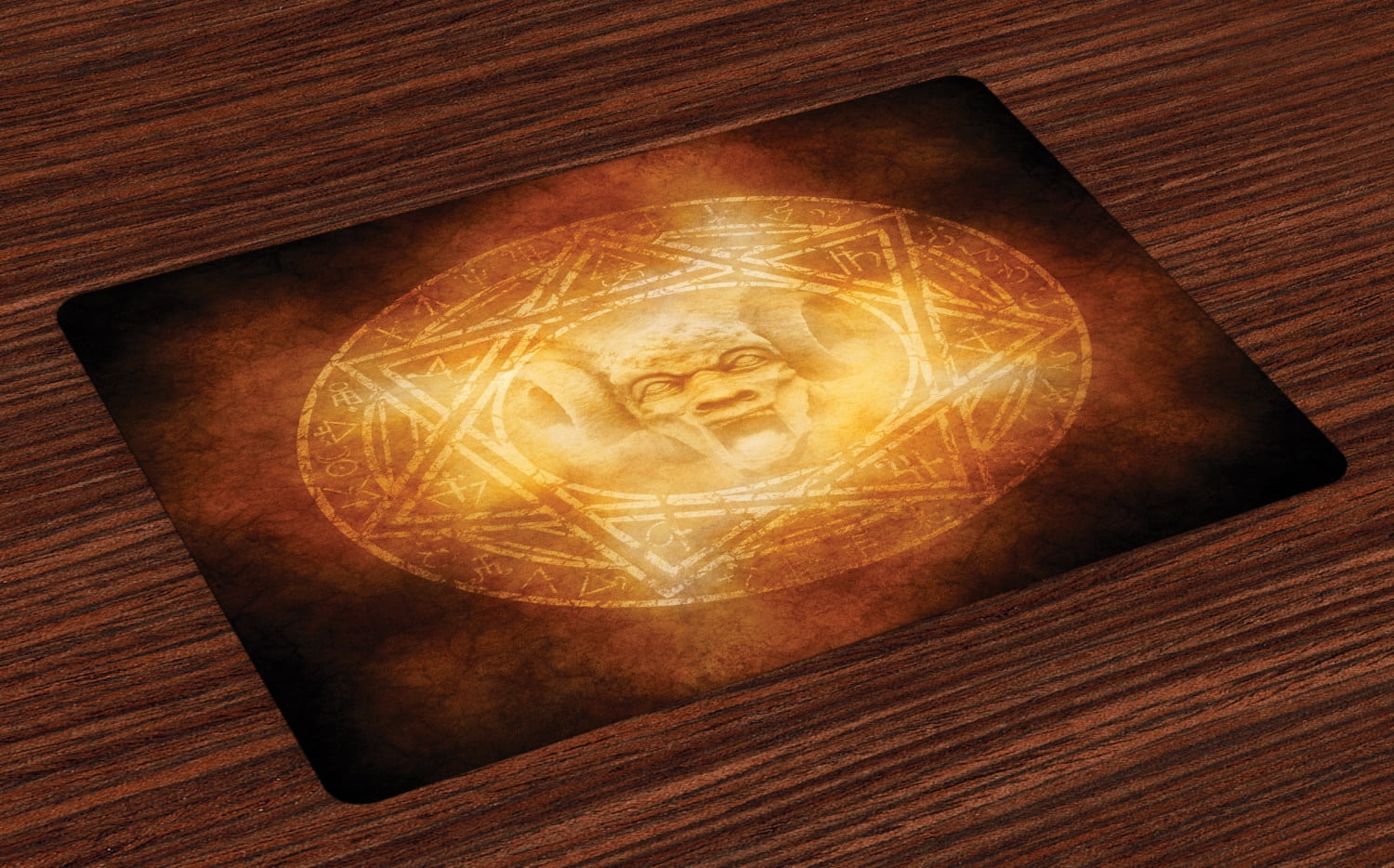 Horror House Placemats Set of 4 Demon Trap Symbol Logo Ceremony Creepy