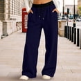thumbnail image 6 of Baggy Sweatpants for Girls Double Waist Drawstring Wide Leg Sweat Pants School Straight Oversized Track Trousers Teen Kids Trendy Pull on Sweatsuits Bottom, 6 of 7