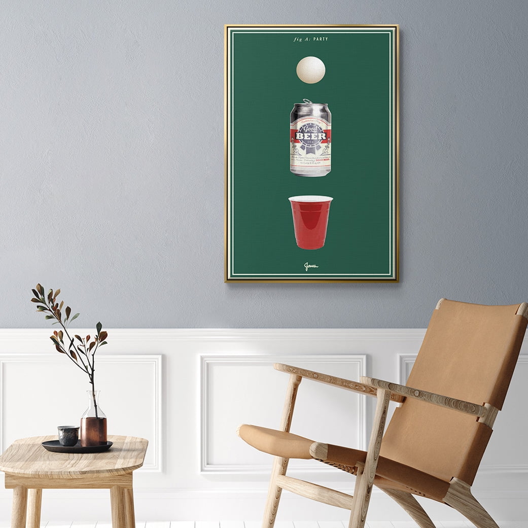 Fig. A: Party Framed Premium Gallery Wrapped Canvas - Ready to Hang