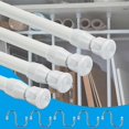 thumbnail image 1 of 5 Pieces Extendable Curtain Rod, 30-50 Telescopic Shower Curtain Rod Adjustable Extendable Spring Tension Rods for DIY Projects, Mounting Without Scre, 1 of 5