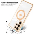 thumbnail image 3 of for Samsung Galaxy S23 Ultra 5G Case [Support Magsafe] Love Heart Pattern Magnetic Plating Luxury Elegant Case Camera Protector Soft TPU Shockproof Protective Corner Back Cover -White, 3 of 11