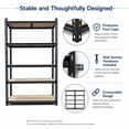 thumbnail image 2 of Nnovaroom Heavy Duty Garage Shelving Unit,2400Lbs, Adjustable Metal Storage Shelves, 5-Tier Boltless Shelf Rack for Basement,Pantry 72"Hx15" D x 35" W, 2 of 8