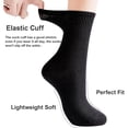 thumbnail image 2 of 10 Pairs Women Cotton Crew Socks - Breathable Thin Dress Socks for Business & Casual, Soft Comfort Above Ankle Wear Women's Pilates elite, 2 of 9
