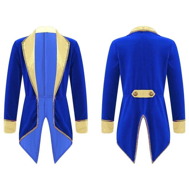 Aislor Manteau de Smoking Garçon Lion de Cirque Veste Bleu Royal 10