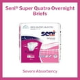 thumbnail image 2 of Seni Super Quatro Adult Brief, White, Overnight Incontinence Protection, 9 Count, 1 Pack, 2 of 10