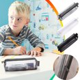 thumbnail image 5 of SHENGXINY Large Capacity Pencil Case, Pencil Pouch Transparent Mesh Simple Style All-Purpose Stationery Box White, 5 of 6