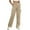 Beige(Womens Pants), variant on ZHYou Cargo Sweatpants for Women,High Waist,Elastic Waistband,Side Pockets,Wide Leg Joggers,Gray,Size L