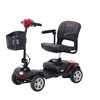 Compact Travel Power Scooter for Senior, 4 Wheel Electric Mobility Scooter for Adults, Power Scooter with Headlight, Spring Suspension, Anti-Tip Wheel, Tilt Adjustable