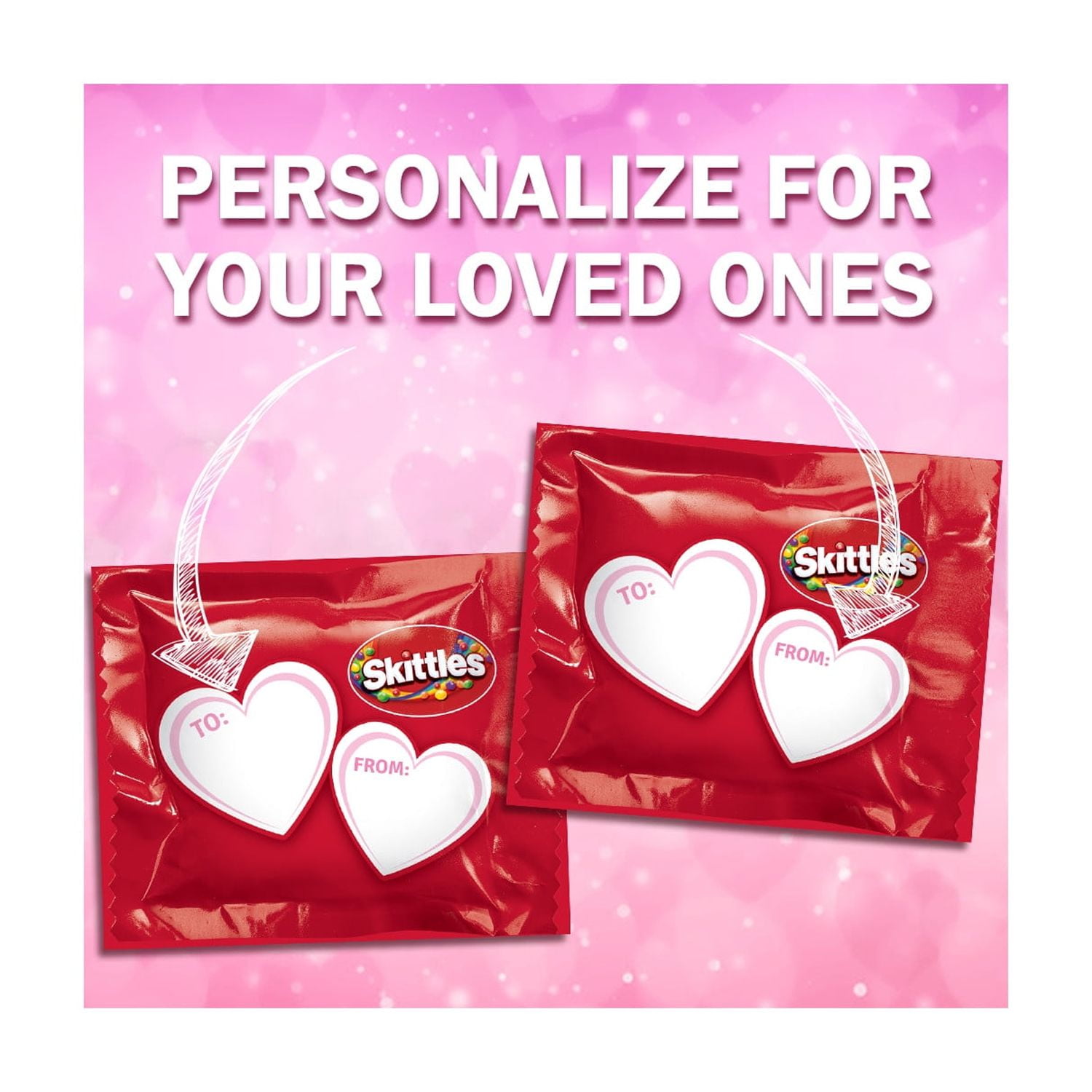 (2 pack) Skittles Original Fun Size Valentine's Day Exchange Chewy Candy - 23 Ct Box