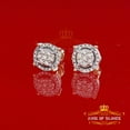 thumbnail image 5 of King of Bling's 10K Real Yellow Gold with 0.33 CT Real Diamond Men's /Womens Stud Round Earrings, 5 of 12