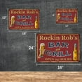 thumbnail image 3 of Personalized Bar and Grill Sign Beer Pub Décor Man Cave Signs Decorations Mancave Dads Home Wall Art Rustic Vintage Tin Retro Old Grandpa Custom Name Plaque 8x12inch, 3 of 7