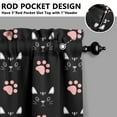 thumbnail image 5 of Kitchen Curtains 36 Inch Short - 3 Panel Set with Cute Cat Paw Pattern, Rod Pocket Window Curtain, 100% Polyester for Pet Lovers Farmhouse, Cafe, Kitchen, Bedroom, Easy Wash, 5 of 6