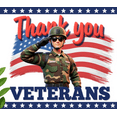 thumbnail image 3 of Military Appreciation Banner Veterans Day Patriotic Theme Army Design Thank You Decoration for Veterans Day Event Ceremony, 3 of 7