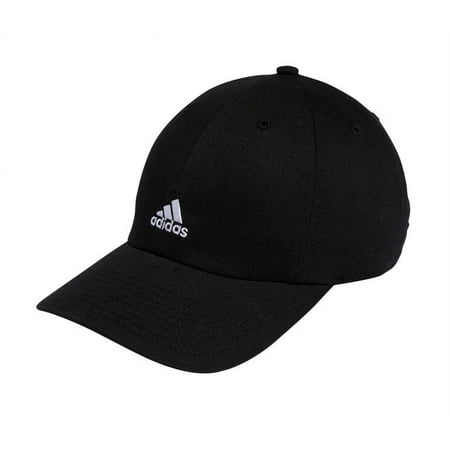 adidas Women's Saturday Relaxed Fit Adjustable Hat, Black/White, One Size
