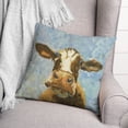 thumbnail image 3 of Creative Products Blue Painted Cow 18x18 Indoor / Outdoor Pillow, 3 of 3
