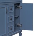 thumbnail image 3 of 36" Bathroom Vanity without Top Sink, Solid Wood Frame Modern Bathroom Storage Cabinet with 2 Soft Closing Doors and 2 Drawers, Soft Closing Cabinet Door with Organizer, Blue, 3 of 9
