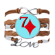thumbnail image 1 of Pulsera de cuero negro Unbranded Neptuno 7 trenzado, 1 of 3