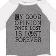 thumbnail image 4 of Inktastic Jane Austen Good Opinion Quote Girls Long Sleeve Baby Bodysuit, 4 of 5