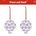 thumbnail image 2 of Naloa Butterflies in Pastel Acrylic Santa Tree Decorations Christmas Hanging Pendant for Christmas Winter New Year Party Hanging Decorations-Round Shape, 2 of 7