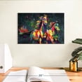 thumbnail image 3 of Elephant Stock Two Horses Color Splash Paint Wall Art - Horizontal Canvas Wall Art - Living Room Wall Decor - Animal Canvas - Gold And Beige Decor - 12" x 8", 3 of 8