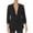 Black, variant on HALSTON Women's Ruched Sleeve Slim Suiting Jacket, Black, Medium
