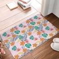 thumbnail image 5 of Balery Tropical Plants Doormat, Durable Flannel Fabric, Waterproof Stain and Fade Resistant, Low Profile,Indoor Outdoor Door Mats, Easy Clean Patio Entrance Mat, 16x24in, 5 of 9