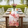 thumbnail image 4 of Table Runners 70 Inches Long Dress Scarves, Red Orange Cherry Blossoms Farmhouse Coffee/Dining/Kitchen Table Decor, Holiday Table Runner, Spring Weeping Leaves Watercolor 13x70 Inch, 4 of 9