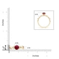 thumbnail image 4 of ANGARA Natural 1 ct Ruby and Diamond Ivy Scroll Ring in 14K Yellow Gold for Women (Size-6mm) | July Birthstone Jewelry for Her | Natural Ruby Rings, 4 of 9