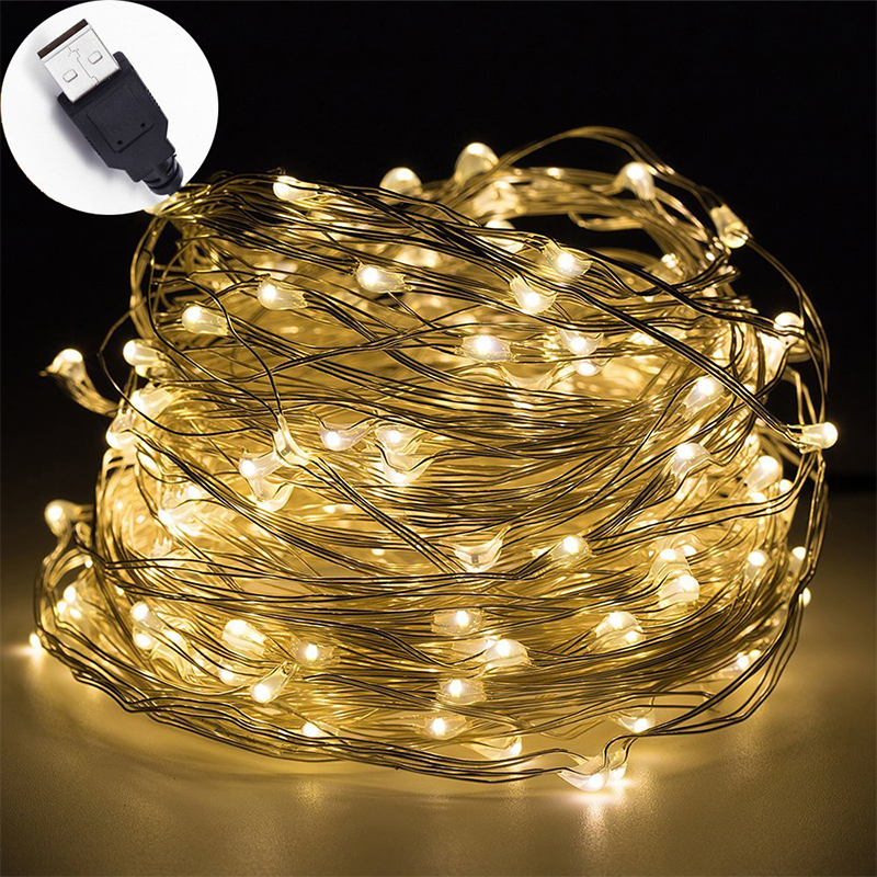 Copper Wire String Copper Wire Romantic 50LED 5M Festival Xmas Decor