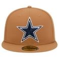 thumbnail image 2 of Men's New Era Brown Dallas Cowboys Color Pack Side Patch 59FIFTY Fitted Hat, 2 of 5