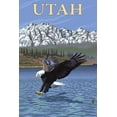 thumbnail image 2 of Eagle Diving - Utah - LP Original Poster (24x36 Giclee Gallery Print, Wall Decor Travel Poster), 2 of 3