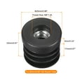 thumbnail image 2 of Unique Bargains 30Pcs Round Black Tube Inserts with M8Thread, for 25mm/0.98' OD Round Tube, 2 of 6