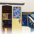 thumbnail image 3 of XYZCANDO Tropical Palm Tree RV Door Window Shade Stylish Camper Decor Foldable RV Window Shade RV Window Cover Travel Trailer Door Blackout Window Shade Fits for RV Interior Door Window Blue, 3 of 7