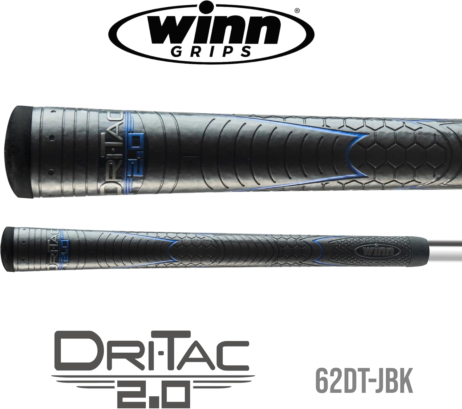 Winn Grips Dri-Tac 2.0 series Advance Polymer Technology, 10 Piece Golf Grip Bundle | AVS Technology for Enhanced Performance