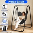 thumbnail image 5 of G TALECO GEAR Hammock with Stand, Heavy-Duty Foldable Camping Hammock Swing Chair for Indoor & Outdoor Backyard Use, 500lbs, Gray, 5 of 9