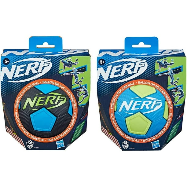 Ballon de soccer en mousse NERF Sports Freestyle, 5 pouces, jeu  intérieur-extérieur, les couleurs peuvent varier 