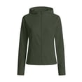 thumbnail image 5 of Miluxas Women's Sun Protection Jacket Lightweight Long Sleeve Zip Up Hoodie Cooling Sun Shirt Hiking Workout Army Green, 5 of 7