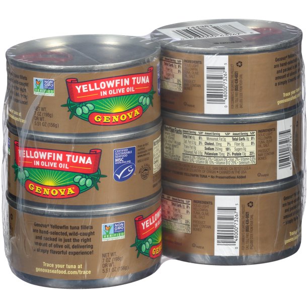 Genova® Yellowfin Tuna in Olive Oil 67 oz. Cans